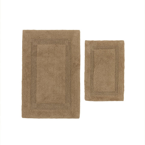 Karaca Pauline Bath Mat Set, 60 × 90 cm + 40 × 60 cm, Beige