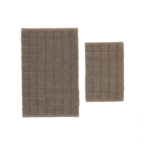 Karaca Simon Badvorleger-Set, 60 × 90 cm + 40 × 60 cm, Grau