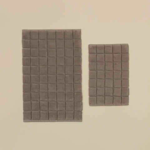 Karaca Simon Badvorleger-Set, 60 × 90 cm + 40 × 60 cm, Grau