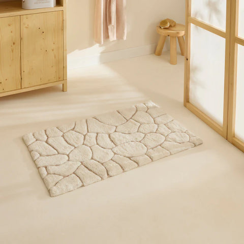 Karaca Stone Bath Mat, 60 × 100 cm, Offwhite