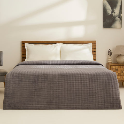 Karaca Chloe Bedspread, Single, Anthracite