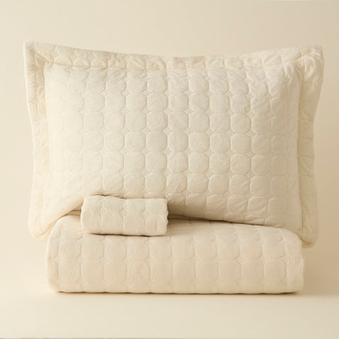 Karaca Alice Tagesdecke, Doppelbett, Creme