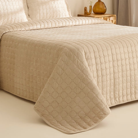 Karaca Alice Tagesdecken-Set, Doppelbett, Beige