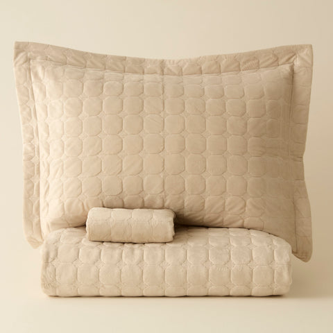 Karaca Alice Tagesdecken-Set, Doppelbett, Beige