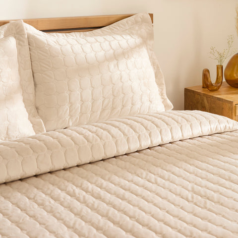 Karaca Alice Bedspread Set, Single, Beige