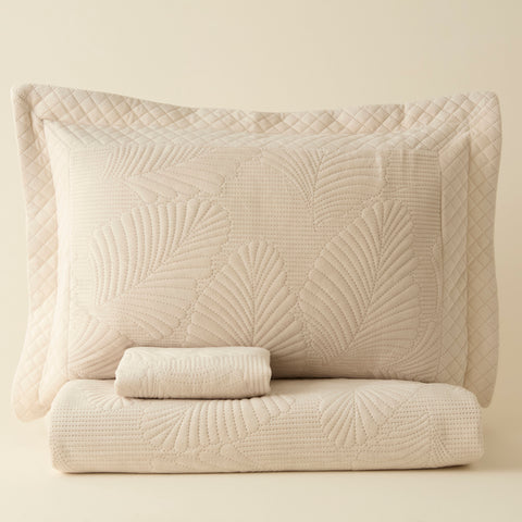 Karaca Lean Bedspread, Double, Ecru
