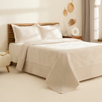 Karaca Lean Bedspread, Double, Ecru
