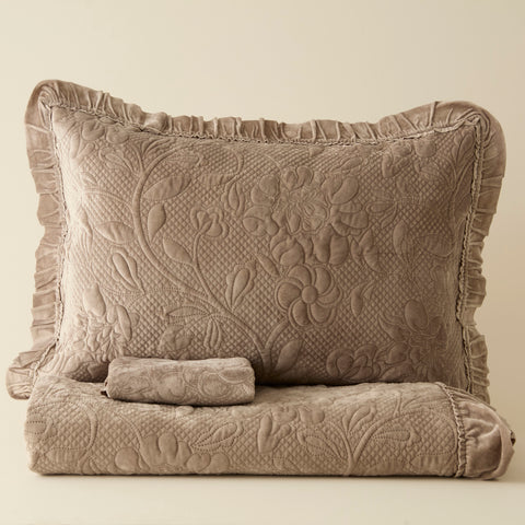 Karaca Audrey Bedspread Set, Double, Grey