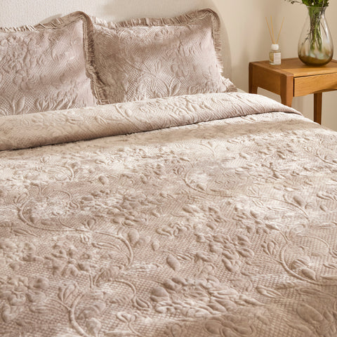 Karaca Audrey Bedspread Set, Double, Grey