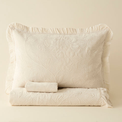 Karaca Audrey Bedspread Set, Single, Ecru