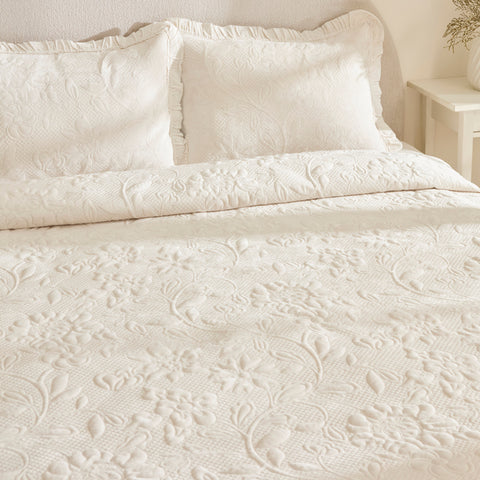 Karaca Audrey Bedspread Set, Single, Ecru