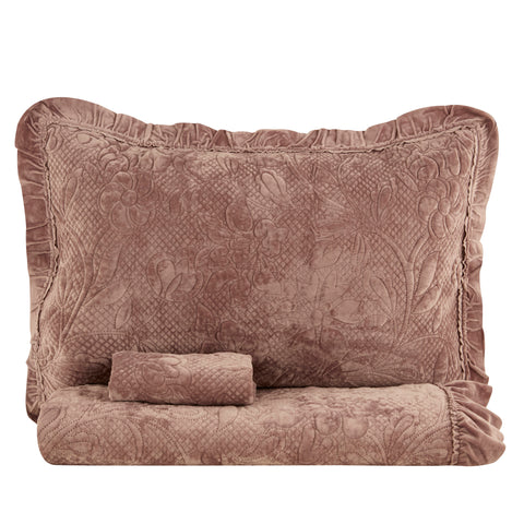 Karaca Audrey Bedspread, Double, Rose