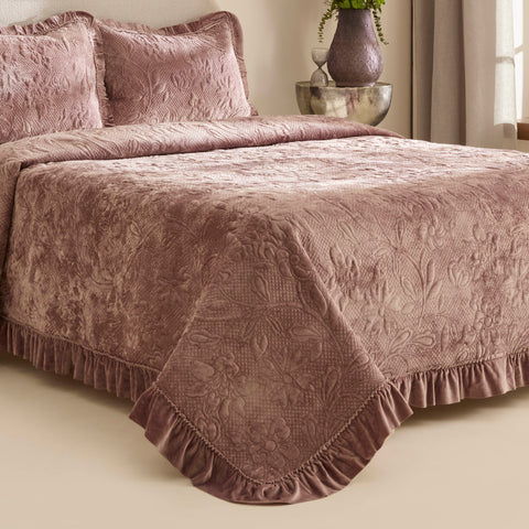 Karaca Audrey Bedspread, Single, Rose