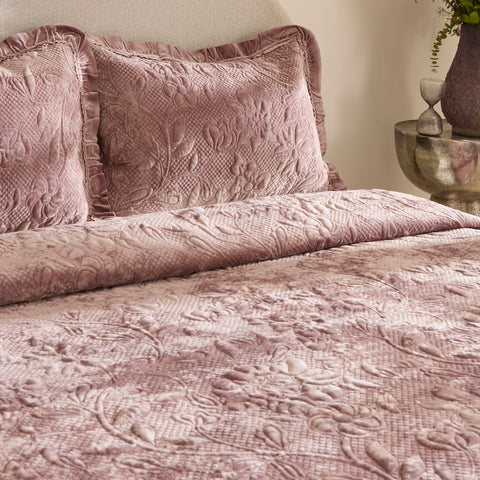 Karaca Audrey Bedspread, Single, Rose