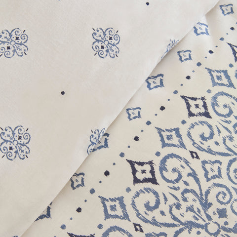 Karaca Marino Renforcé Duvet Cover Set, Single, Blue