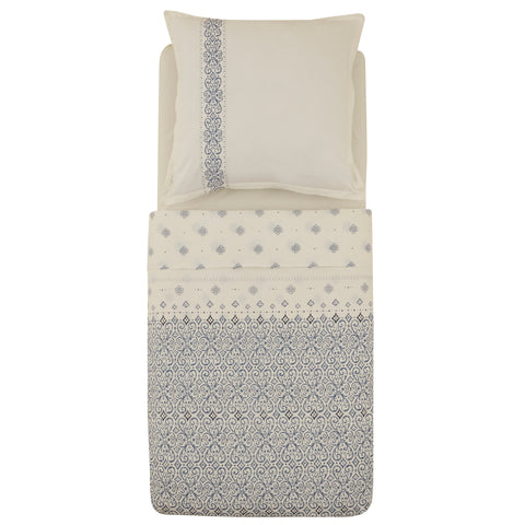 Karaca Marino Renforcé Duvet Cover Set, Single, Blue