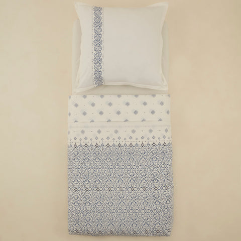 Karaca Marino Renforcé Duvet Cover Set, Single, Blue