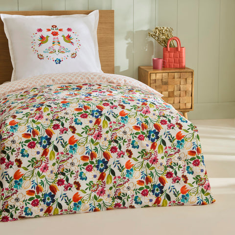 Karaca Parlin Renforcé Duvet Cover Set, Single, Fuchsia