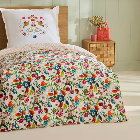 Karaca Parlin Ranforce Nevresim Takımı, Tek Kişilik, Fuşya