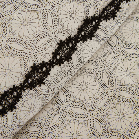 Karaca Rodeni Perkal-Bettbezug-Set, Schwarz