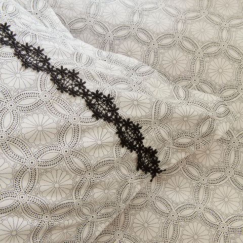 Karaca Rodeni Perkal-Bettbezug-Set, Schwarz