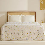 Karaca Emma Piquédecke aus 100 % Baumwolle, 200 × 220 cm, Gelb