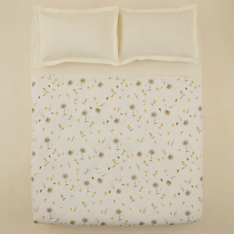 Karaca Emma Piquédecke aus 100 % Baumwolle, 200 × 220 cm, Gelb