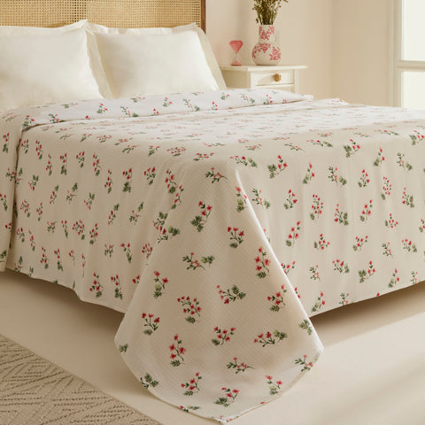 Karaca Silvie %100 Pamuklu Pike, Çift Kişilik, Kırmızı