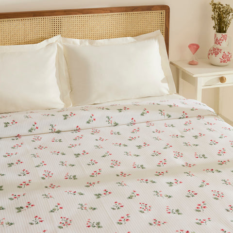 Karaca Silvie %100 Pamuklu Pike, Çift Kişilik, Kırmızı