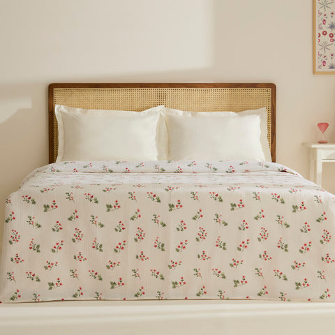 Karaca Silvie %100 Pamuklu Pike, Çift Kişilik, Kırmızı