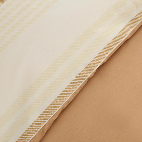 Karaca Vera Bettbezug-Set aus 100 % türkischer Baumwolle, Einzelbett, Beige