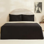 Karaca Marta Bettbezug-Set aus 100 % türkischer Baumwolle, Doppelbett, Schwarz
