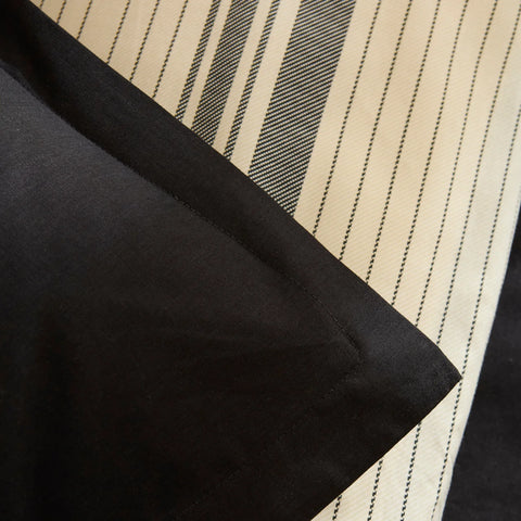 Karaca Marta Bettbezug-Set aus 100 % türkischer Baumwolle, Doppelbett, Schwarz