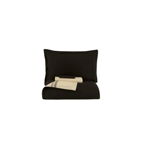 Karaca Marta Bettbezug-Set aus 100 % türkischer Baumwolle, Doppelbett, Schwarz