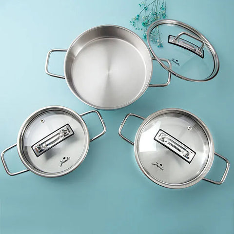 Jumbo Assos 6-teiliges Eierpfannenset aus Midi-Stahl mit Doppelgriff