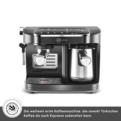 Karaca Hatır Perfetto Espresso und Türkischer Kaffee Maschine INOX