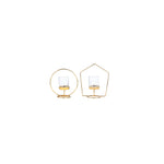 Karaca Home Geometri 2li Mumluk Seti Gold 10x19cm