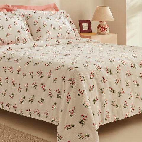 Karaca Silvie Ranforce Fırfırlı Nevresim Takımı, Çift Kişilik, Kırmızı