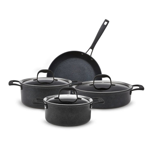 Karaca Bio Diamond Pro Black Edition 7-teiliges Kochtopfset