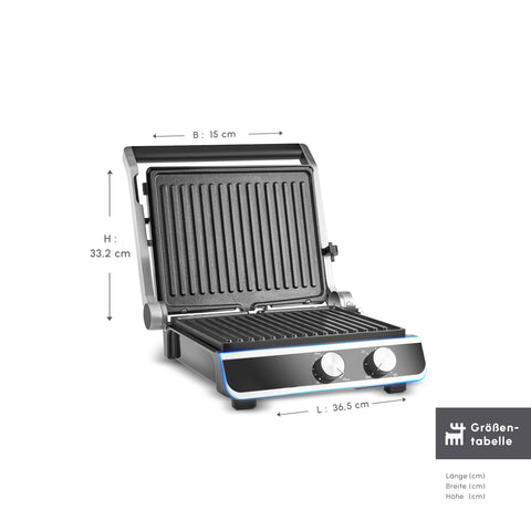 Karaca Nova Grill 6 Dilim Kapasiteli Zaman Ayarlı Paslanmaz Çelik Tost ve Izgara Makinesi, 2000W, Inox