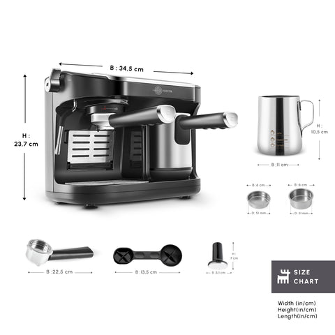 Karaca Hatır Perfetto Espresso & Turkish Coffee Machine INOX