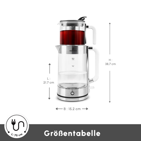 Karaca Luma Glas-Teemaschine