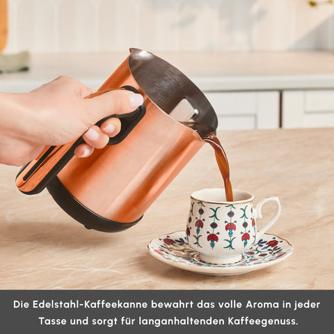 Karaca Hatır Neo Inox Türk Kahve Makinesi, 735 W, 300 ml, Bronz