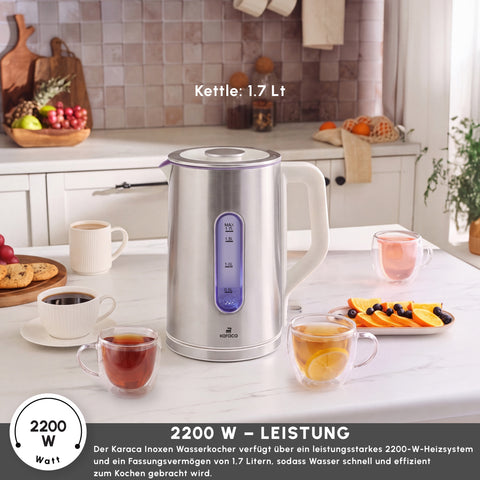 Karaca Inoxen Kettle, 1.7L, Starlight Inox