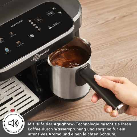 Karaca Hatır Perfetto Espresso und Türkischer Kaffee Maschine INOX