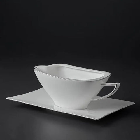 Jumbo Wind Platin 64-teiliges Tafelservice für 12 Personen – Quadratisch