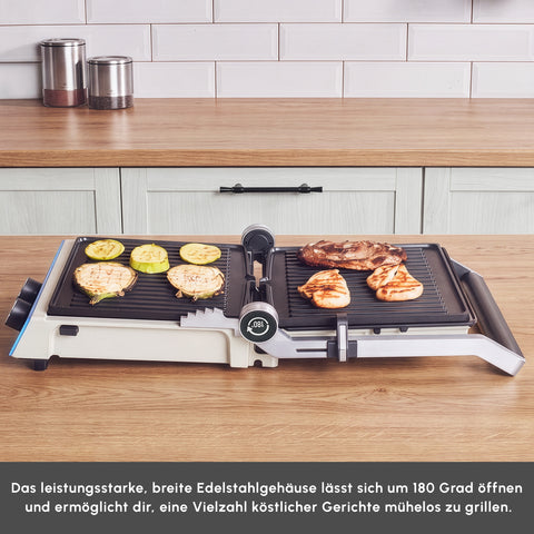Karaca Nova Grill Contact Grill with Timer, 6-Slice Capacity, 2000W, Starlight
