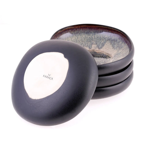 Karaca Black Galactic Reactive 4 Teilig Suppenteller-set