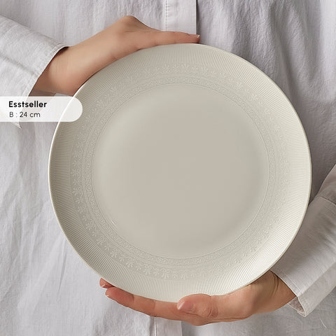 Karaca Artiste Bone China 6 Kişilik 20 Parça Yemek Takımı, Beyaz