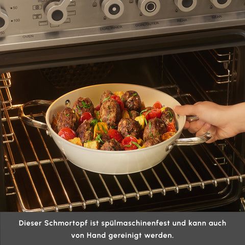 Karaca Swiss Crystal Almond Cream Stielkasserolle 20 cm